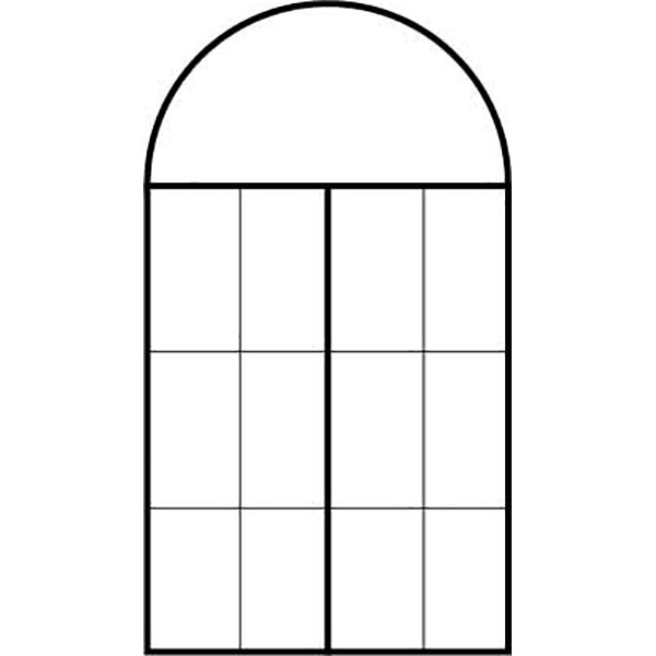 Window C54 (Non-Opening, Round or Curved Top)